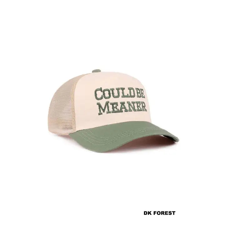 Could Be Meaner Forest Two Tone Mesh Snapback Cap