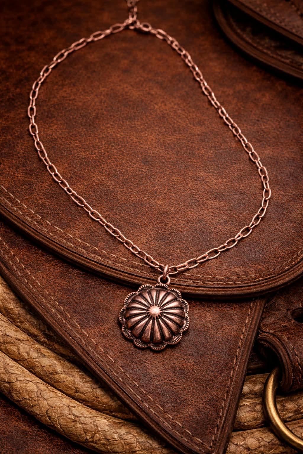 Copper Concho Necklace