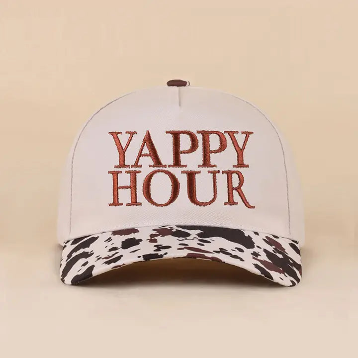 Yappy Hour Cowprint Cap