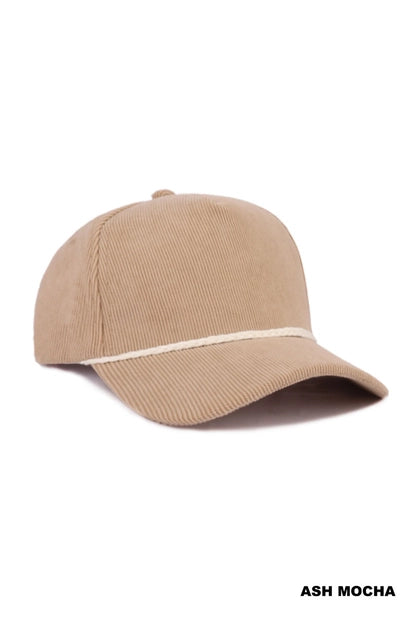 Rope Corduroy Mocha Snapback Cap