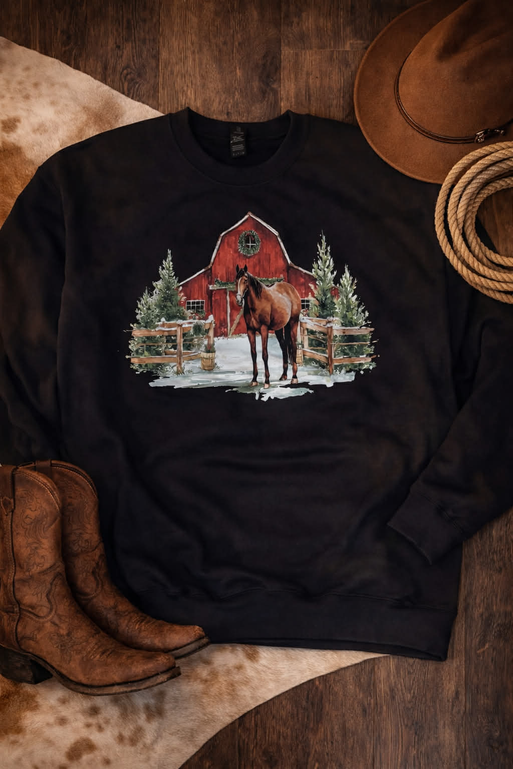 Country Christmas Crew Neck