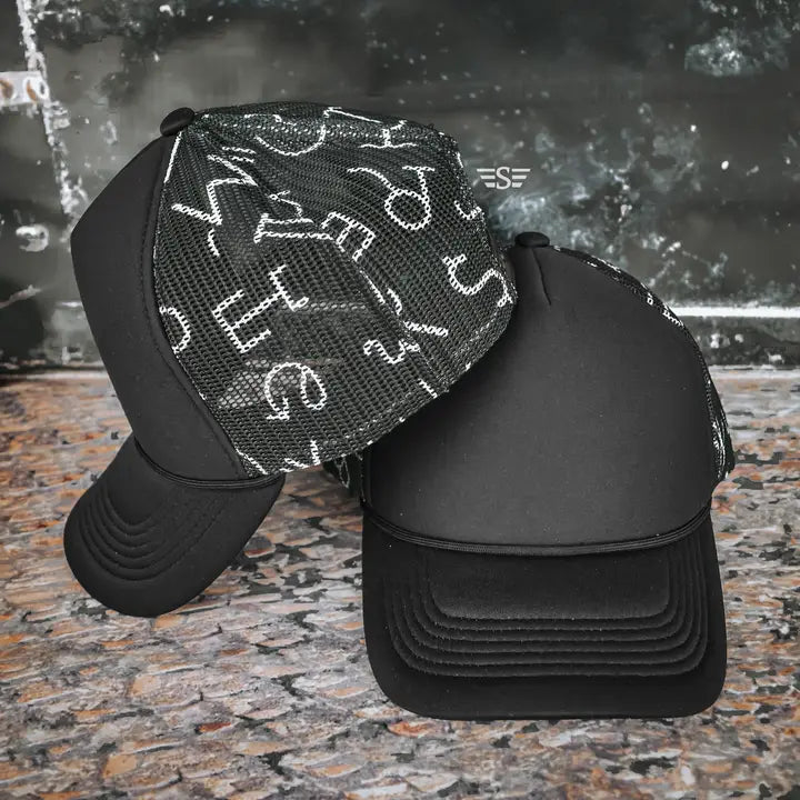 Black Brands Mesh Ponytail Cap