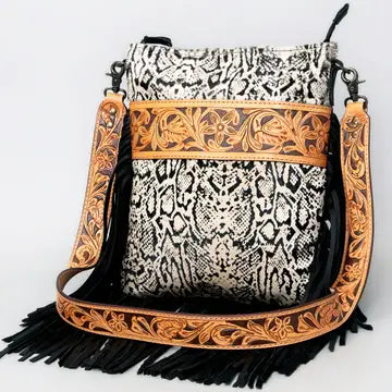 Fara Snake Messenger Genuine Western Leather Women Bag