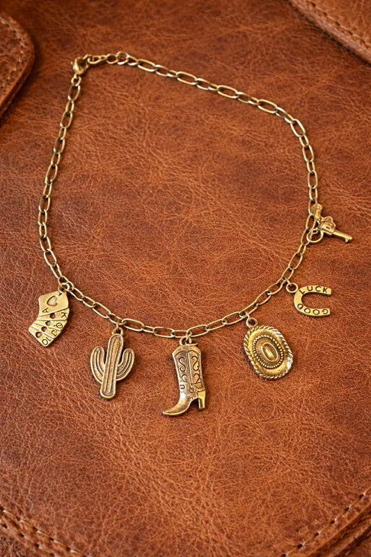 Goldtone Charm Necklace