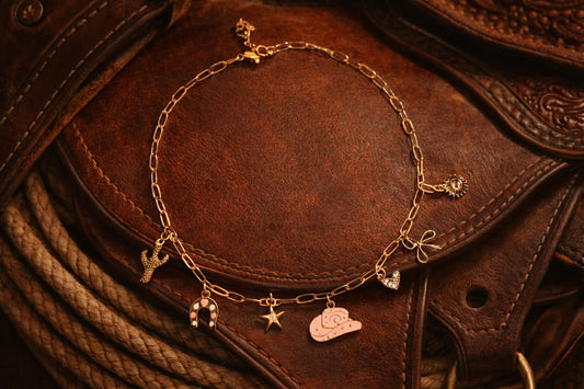 Pink Hat Charm Necklace