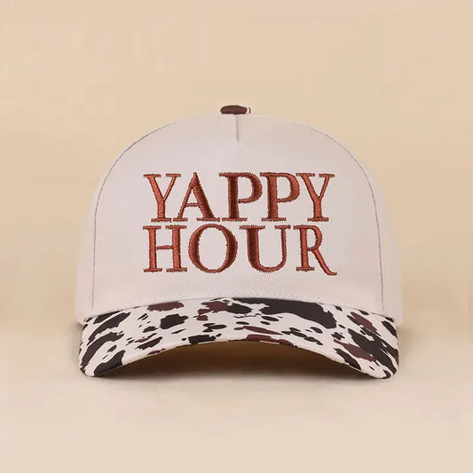 Yappy Hour Cowprint Cap