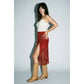 Milly Long Fringe Rust Skirt