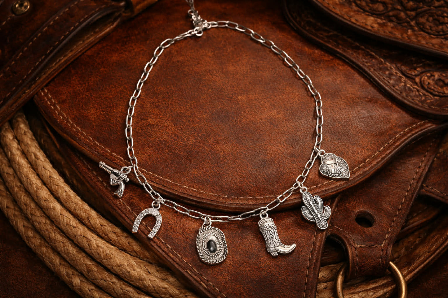 Silvertone Charm Necklace