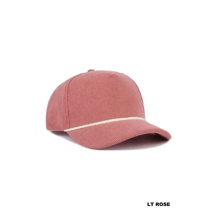 Rope Corduroy Rose Snapback Cap