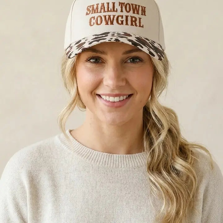 Small Town Cowgirl Two Tone Snapback Cap